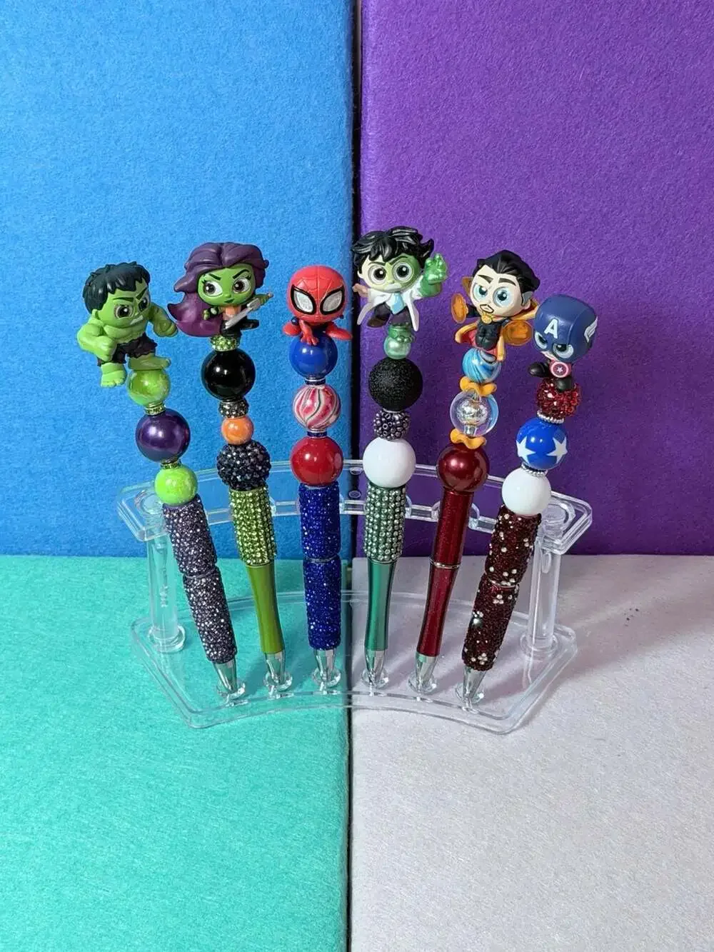 Disney Doorable Handmade Marvel Beaded Pens - Made By The Enchanted Hoosier